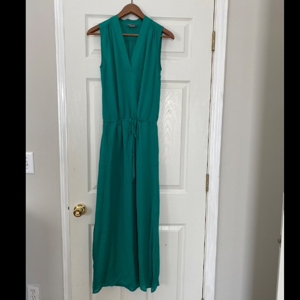 Brand new Vince 100% silk green maxi long dress